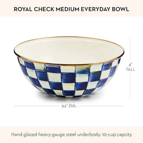 Tazón esmaltado diario MACKENZIE-CHILDS mediano Royal Check miniatura 4