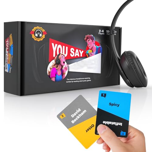 ATG You SAY I Speculation - 2026 New Sorry Board Game Lip Reading Party Fun Games for Adults The Headphone Challenge TikTok Popular Card Game for 18+ Years Old (2+ Players)