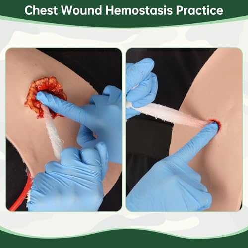 Image of Chest Bullet Wound Packing Training Kit, Wearable Wound Trainer | Stop the Bleeding Training Kit, Suitable for First Aid Training, Medical Training, Handbag