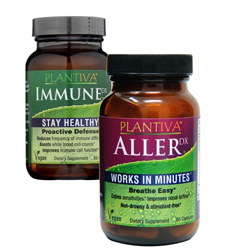 Plantiva Allerdx Capsules (60 Count) Immunedx (60 Capsules) Breathe Well Bundle 2Ct #TOP1