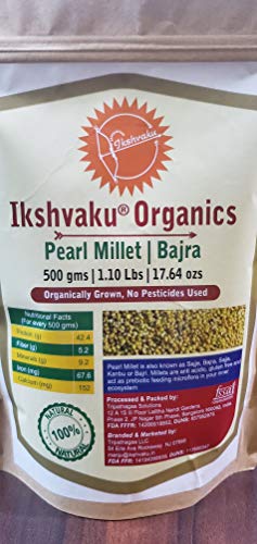 Ikshvaku Organics Pennisetum glaucum or Pearl Millet PLUS Panicum miliaceum or Proso Millet Combo Pack