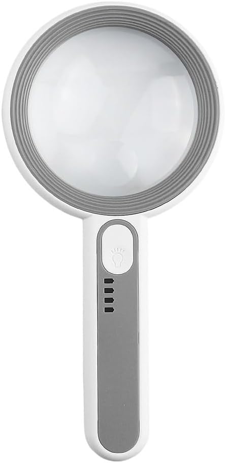 Handheld Magnifying Glass, Multi Size Touch LED Light, Multiple Magnification(11x)