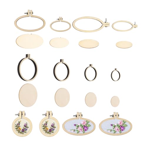 Mini aros de bordado para crear colgantes de punto de cruz y manualidades en el hogar