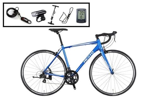 NESTO ロードバイク NEST ロードバイク入門ワイドセット FALAD 700C 465mm 500mm 2022年モデル NE-18-011-PW (ブルー, 500mm)