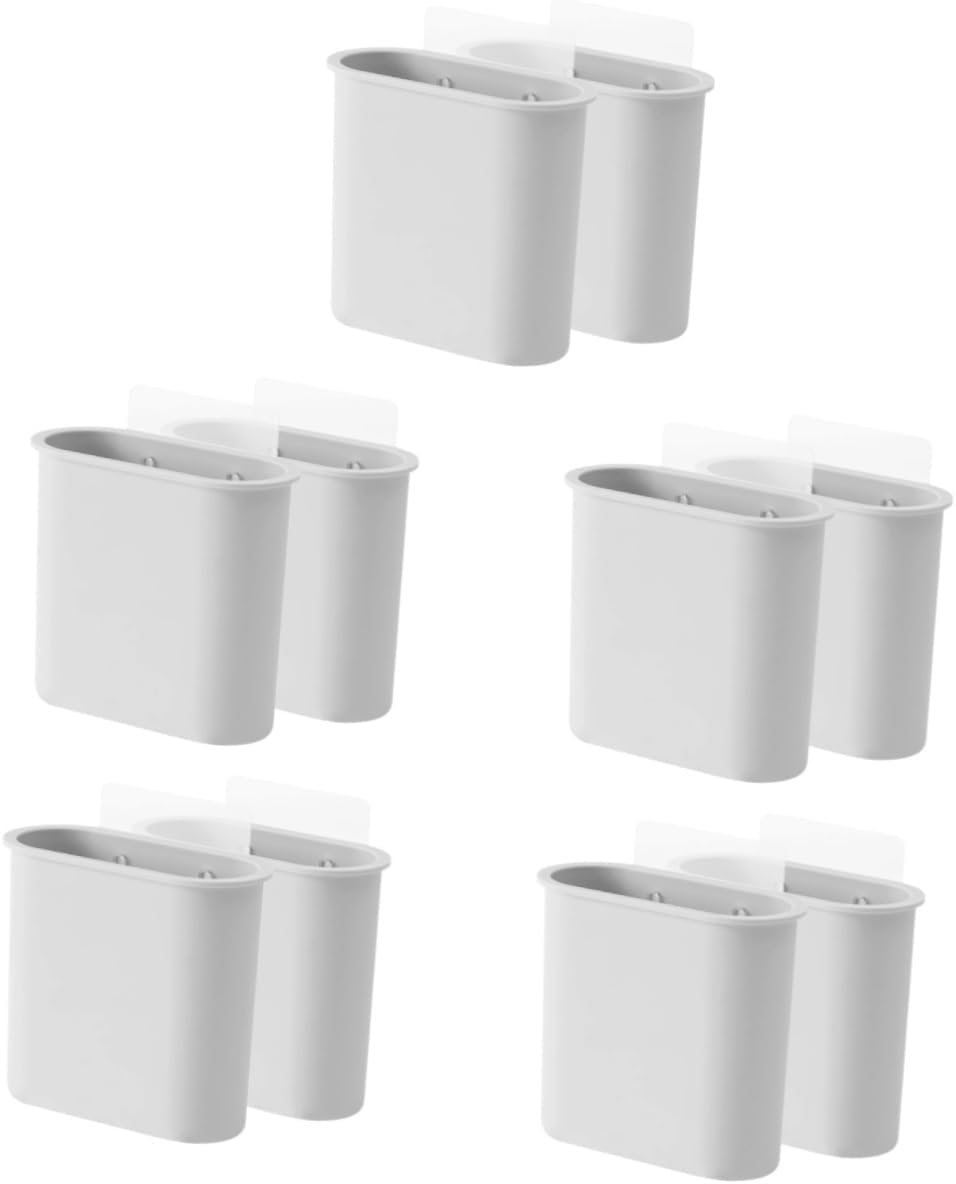 Ciieeo 10pcs Wall Mounted Bathroom Storage Toothbrush Wall Mount Organizer Holder