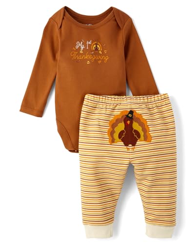 Image of The Children's Place Unisex Baby My First,long Sleeve Bodysuit and Pants, 2 Piece Set
