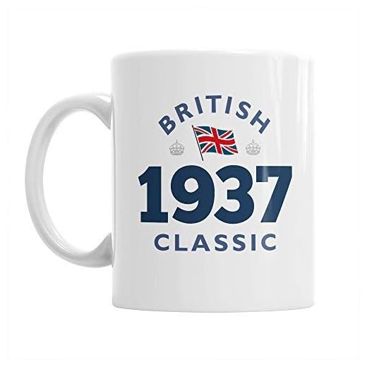 NA 80 cumpleaños, 80 cumpleaños Regalo, clásico británico, 80 cumpleaños Regalos para Hombres, 80 cumpleaños Regalos para Mujeres, cumpleaños 1937, Taza de café
