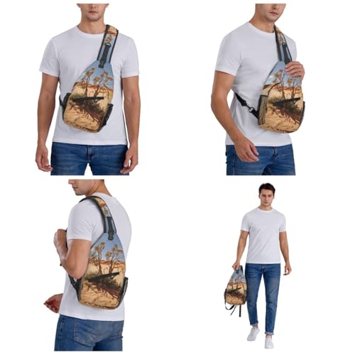Sling Bag para Hombre y Mujer Color Negro miniatura 6