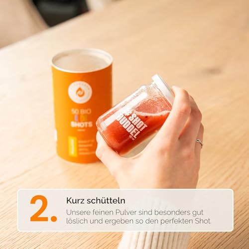 Hansegrün - Bio Kids Shots (50 Stk.) - Täglicher Allrounder für das Immunsystem¹, Zähne² & Knochen³ - Superfood-Pulver mit Gemüse, Früchten & Beeren - 100% echte Zutaten zur täglichen Zubereitung