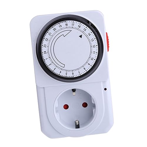 Homoyoyo Temporizador Mecánico Enchufable De Horas para Luces y Electrodomésticos Programable para Uso Interior Enchufe Europeo