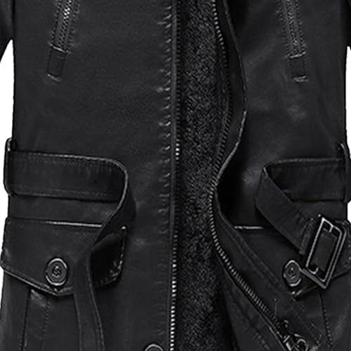 Chaqueta Bomber de Cuero Acolchada para Hombre miniatura 4