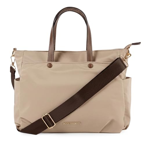 Image of Accessorize London Women's Cream Jordan Laptop Bag