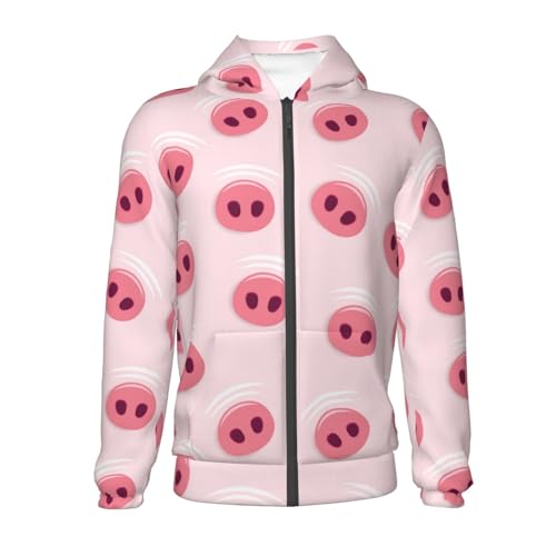 Cute Pig Nose Kid Hoodies Boys Zip Up Sweatshirts Girls Pullover with Pocket2