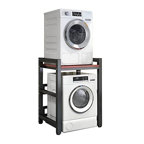 Soporte de secadora de altura ajustable, kit de apilamiento para lavadoras y secadoras de carga frontal, estante de almacenamiento sobre lavadora, capacidad de carga de 400 kg