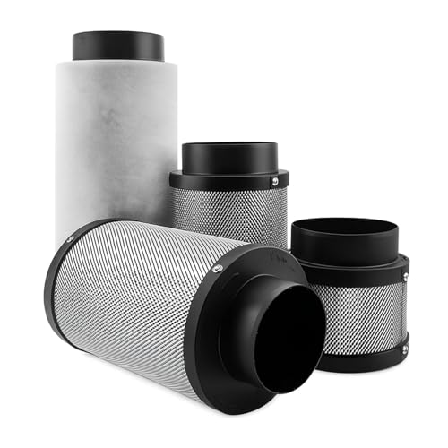 Weedness Airontek Aktivkohlefilter Grow 150 m/h 125 mm 12 cm - Anti Geruch Belüftung Geruchsfilter Abluftfilter Anbau Indoor Outdoor
