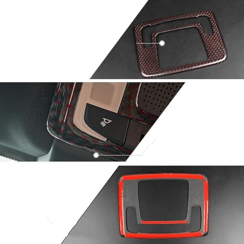 Lámpara techo Civic 11.ª Generación cubierta de carbono rojo negro para interior 3