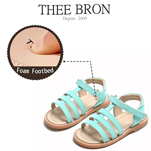 Image of THEE BRON Lime Green Olive Neon Princess Sandals Toddler /Little Girl(2236,Green /6M)