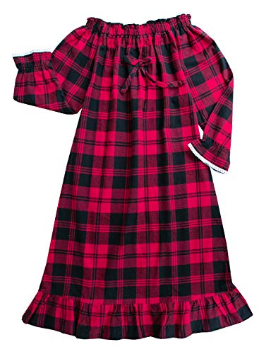Image of Girls Princess Nightgown,Winter Long Sleeve Flannel Nightdress Pajamas Dress Kids 3-12 Years