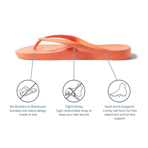 Image of Archies Arch Support Flip Flops for Men & Women - Orthotic Sandals for Plantar Fasciitis Relief - Lightweight, Cushioning, Shock-Absorbing Thong Sandals for Walking, Foot Pain & All-Day Comfort