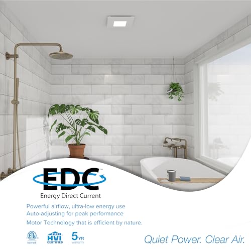 Image of Bathroom Exhaust Fan with Light, 50-80-110 CFM, BEL5080110