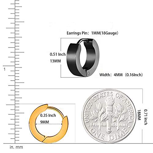 Stainless Steel Mens Womens Hoop Earrings Piercings Huggie Hypoallergenic2