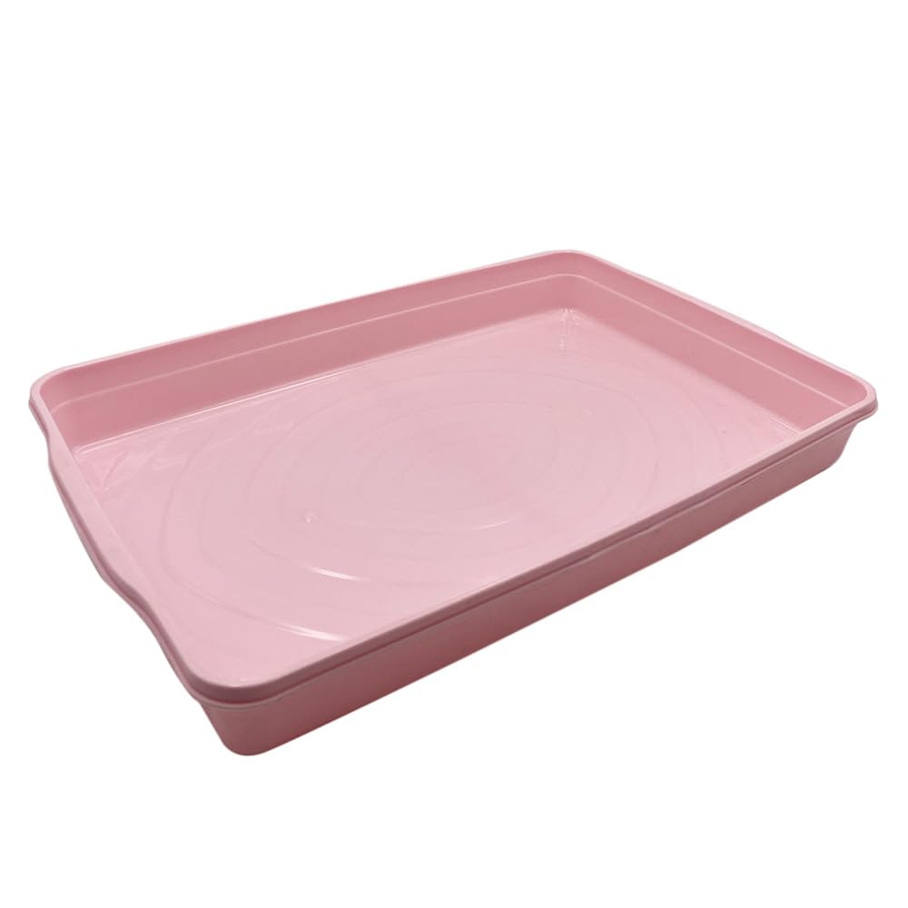 Scatola Portatorta Rettangolare 27,5x26,5x12,5 Cm Con Manico E Chiusure A Scatto: Rosa/bianco, In PP, Lavabile In Lavastoviglie