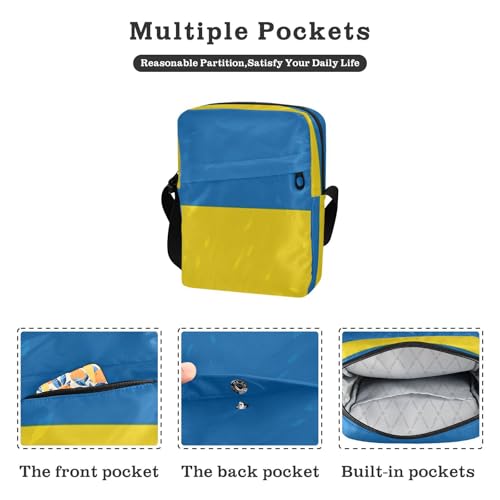 Ukraine Flag Ukrainian National men's messenger bag over the shoulder bags for men Woman Cross Body Purse Adjustable Strap for Shopping Shopping2