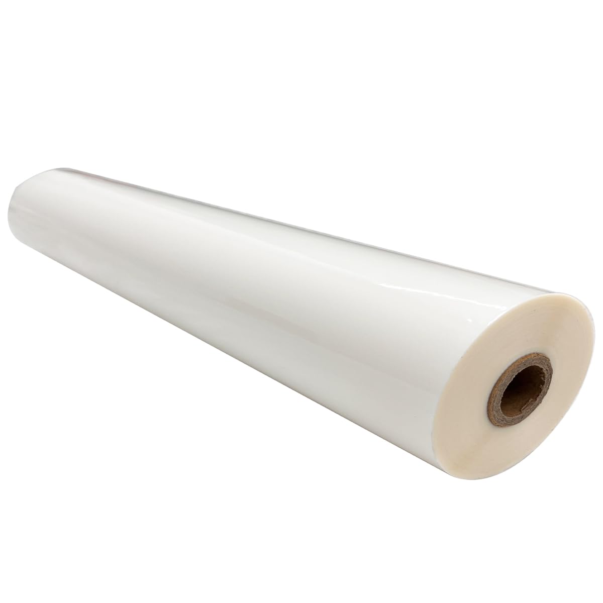 INTBUYING 17.3 in x 656 ft Glossy Thermal Laminating Film BOPP Laminating Film Hot Roll Laminating Film, 1" Poly-in Core, 1 mil (28 mic) Thickness for Paper and Photo Laminating