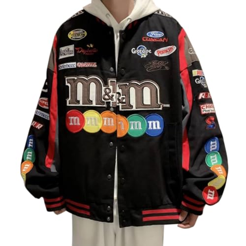 HZCX FASHION Mens Womens Varsity Badges Baseball Jacket Unisex Uniform Sport Coat Motorcycle Button Down Bomber Jackets4