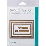 Gina K. Designs for Therm O Web 18011 Gina K Designs 3 Nested Rectangle Dies-Small,