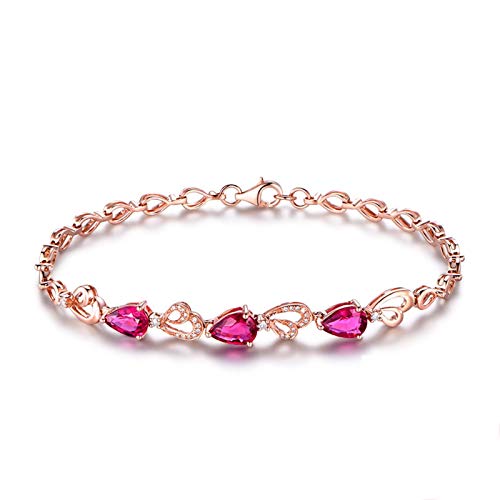 Bracelet tourmaline poire et or rose 18k, l'excellence du Feng Shui prestigieux pour femme