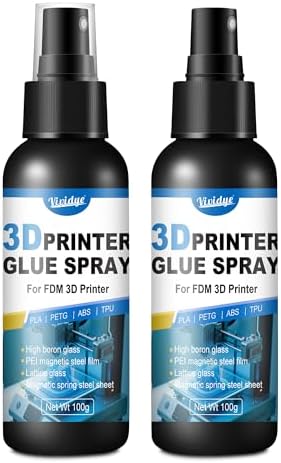 3D Printer Adhesive Glue - 7oz/200g Strong 3D Printer Glue Reduces Warping of PLA, ABS, PETG, TPU Filaments on Various Build Plate - 3D Printer Bed Adhesive Spray - Premium 3D Printing Accessories