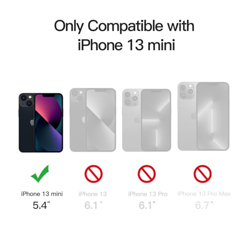 Image of JETech Matte Case for iPhone 13 mini, Black | Military-Grade Protection, Frosted Matte Back, Anti-Fingerprint Finish, Shockproof Cover