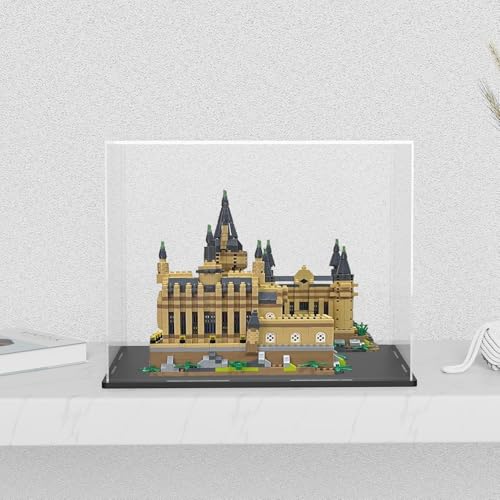 Image of Premium Acrylic Display Case for Miniature Dollhouse & DIY Tiny House Kit - Clear Dustproof Protective Cover Box | Sturdy Transparent Showcase | (12 x 10 x 12 Inch)