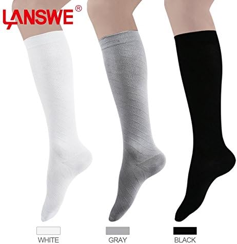 Mens Sizes 10-13(Shoe Size 6-12), Compression Socks. 6 Pairs Pack.