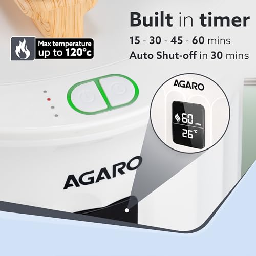 Image of AGARO Regency Towel Warmer, Warms Up to Two Oversized Dry Towels, Bathrobes, Not for Drying Clothes,Towel Warmer Bucket, 400W, Towel Warmers for Bathroom, Auto Shut Off
