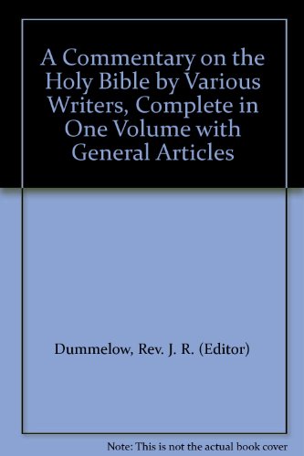 A Commentary on the Holy Bible by Various Write... B001NGRA5S Book Cover