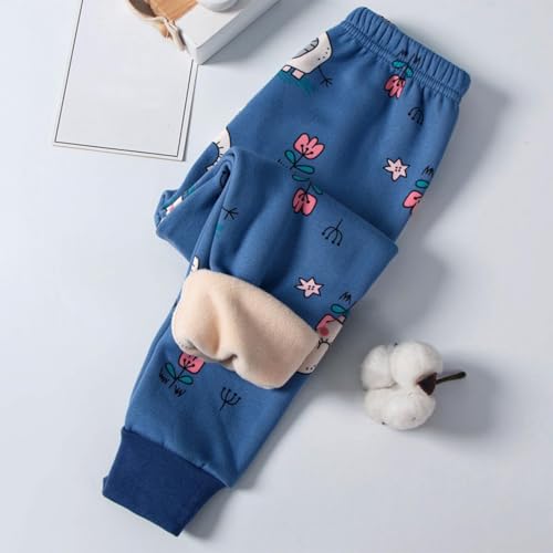 0‐14 Years Boys Girls Cute Cartoo𝐧 Pants Toddler Kids Plush Fleece Lined Sweat Trousers Children's Underwear2