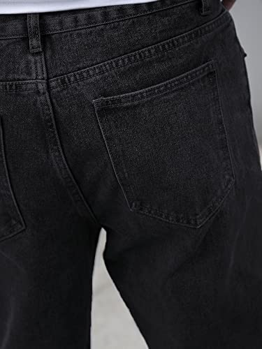 Image of AVANOVA Men's Slant Pocket Wide Leg Jeans - Casual Loose Fit Denim Pants, Cotton Blend Trousers with Slant Pockets for Daily & Streetwear (Jeans-139)