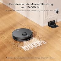 EASINE Saugroboter Ohne Wischfunktion Staubsauger Roboter E20 (Schwarz) – Ansicht 2
