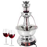 Máquina Fuente de Vino de Tres Niveles, Calentador de Bebidas de Cava con Control de Temperatura, Adecuado para Mezclar Cócteles, Vino Tinto y Varias Bebidas, Ideal para Bodas, Fiestas, Celebraciones