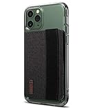 Ringke Flip Card Holder Elastic Hand Strap [Charcoal Black] Slim Soft Band Grip Fashion Multi-Card Slot Wallet Credit Card Cash Mini Pouch Holder Attachment Compatible Most Smartphones