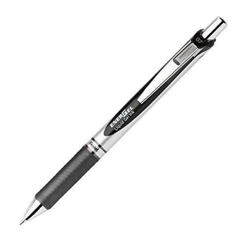 Pentel Energel Rtx Retractable Liquid Gel Pen, Medium Line, Metal Tip, Black Ink, 6 Pack (Bl77Bp6A) #TOP1