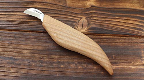 Beavercraft Chip Carving Knife C6 1" Wood Carving Knife For Fine Chip Carving Wood And Stop Cuts Detail Chip Knife For Wood Carving Wood Pre-Sharpened Wood Carver Small Knife Whittling #TOP7