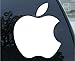 (2) Apple Logo Die Cut Vinyl Decal Sticker 4" White