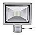 Produktbild 30W LED Fluter SMD Strahler mit PIR Bewegungsmelder,ALPHA DIMA 120° Fluter IP65 Wasserdicht Aluminiumkörper Grau Kaltweiß