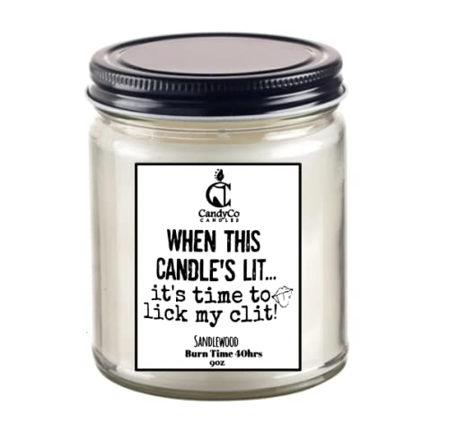When this candle's lit, lick my Clit Soy Candle- Anniversary gift her, birthday gift for her, girlfriend, gift for girlfriend, wife greeting card