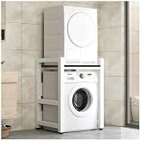 Lavatrice e asciugatrice impilabile per bagno, cucina, balcone, lavanderia, soluzione salvaspazio, 8 pezzi