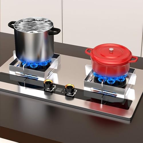 High-Power Dual-Burner Gas Stove with 180-Minute Timer & Flameout Protection, Countertop & Built-in LPG Models for Efficient Cooking