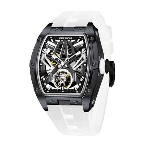 FREE FOCUS FF ���j�[�N�����Y�E�H�b�`�A�����@�B���r���v�A�����z���[�g�m�E�H�b�`�A�X�e�����X�X�`�[���P�[�X�ƃV���R���o���h�t��(�����������[�u�����g/�h��/������)�B, �u���b�N_�z���C�g